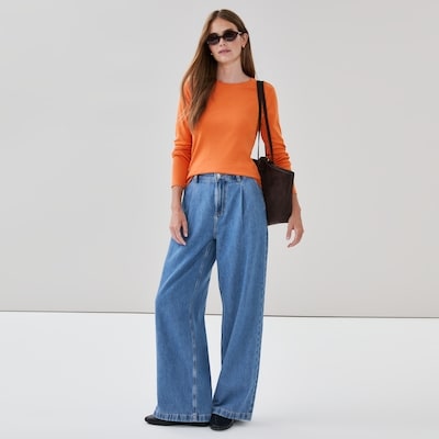 Organic Cotton Long Sleeve Top - Dusty Orange