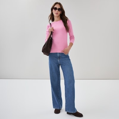 Organic Cotton Long Sleeve Top - Pink