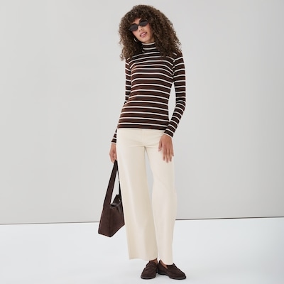 Organic Cotton Turtleneck - Brown