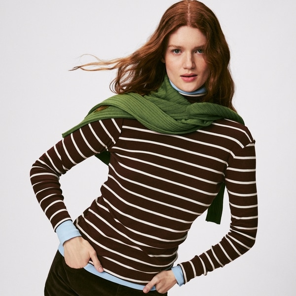 Organic Cotton Turtleneck - Brown