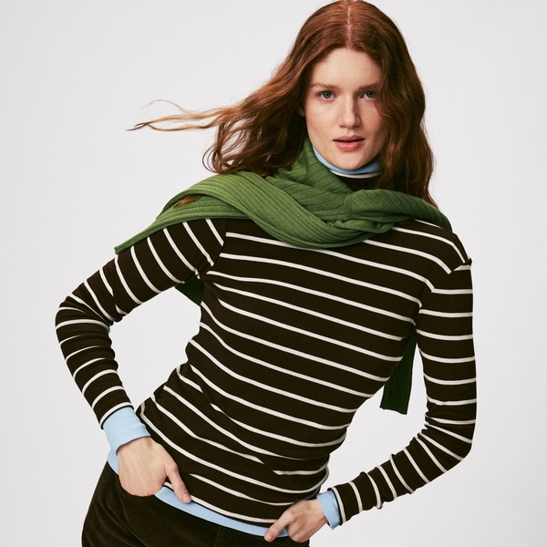 Organic Cotton Turtleneck - Brown