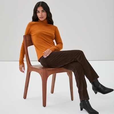 Organic Cotton Turtleneck - Copper