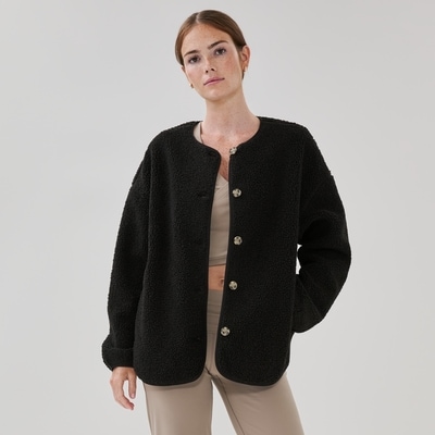 Teddy Fleece Jacket - Black