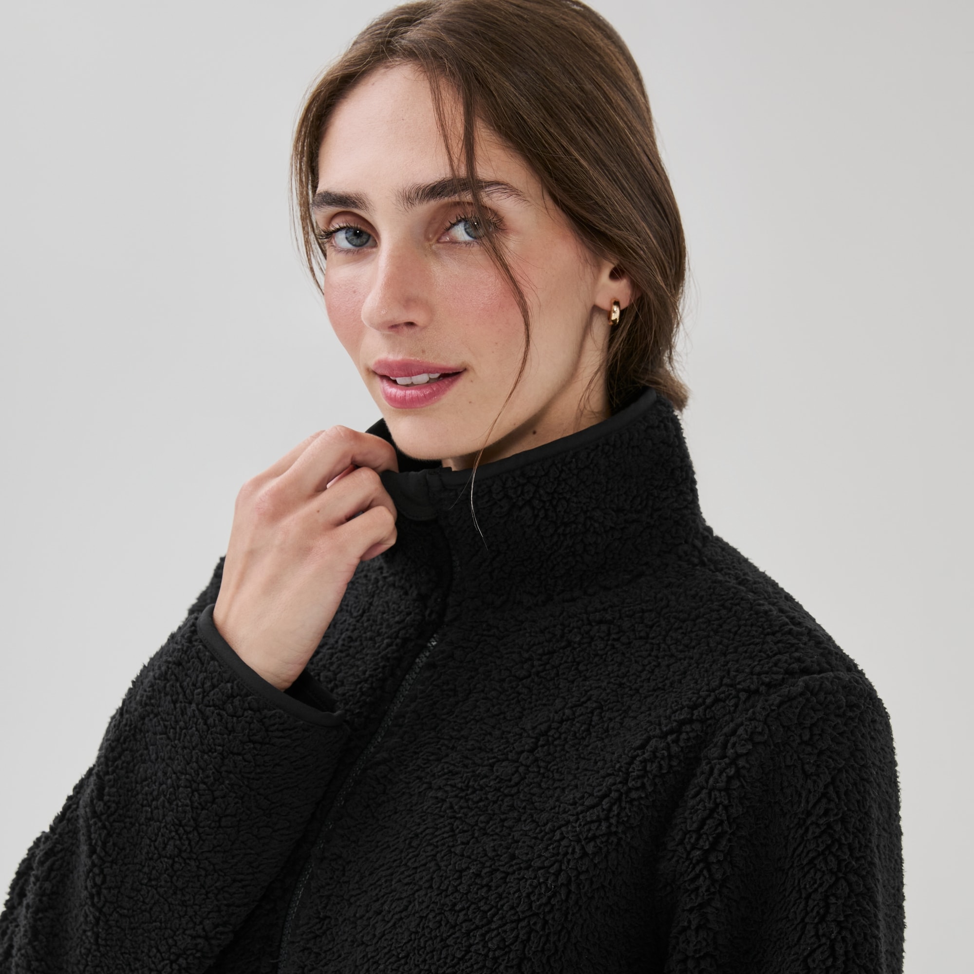 Teddy Fleece Midi Jacket