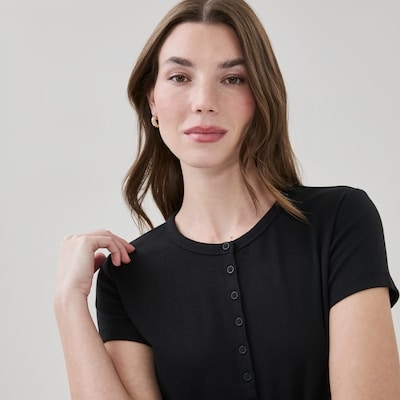Short Sleeve Cardigan - JF Black