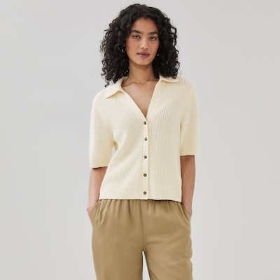 Polo Cardigan - Off White