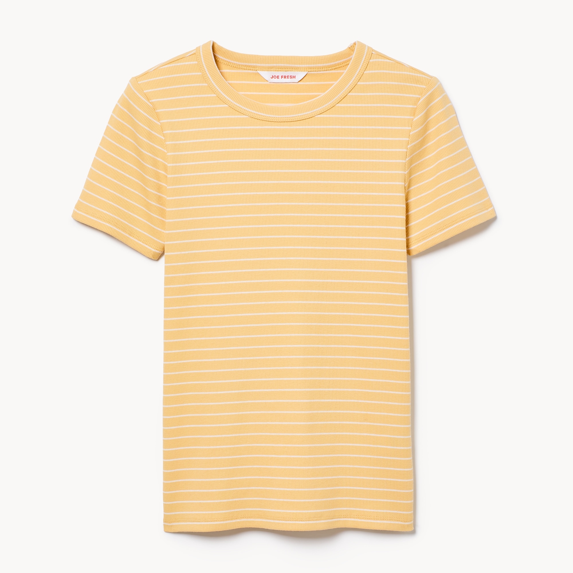 T-shirt côtelé à coupe ajustée