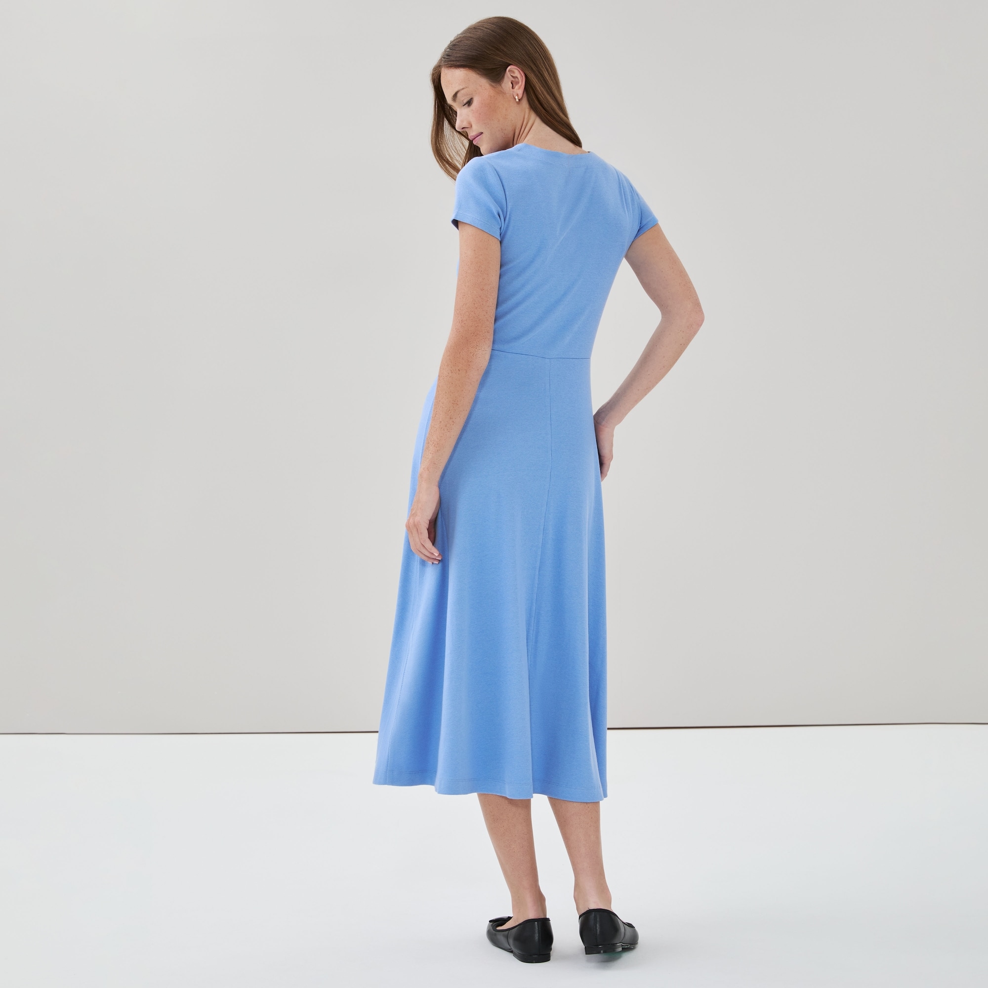 Button Front Midi Dress