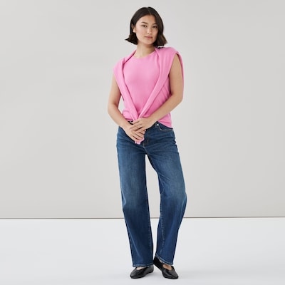 Cami en mailles pointelle - Rose