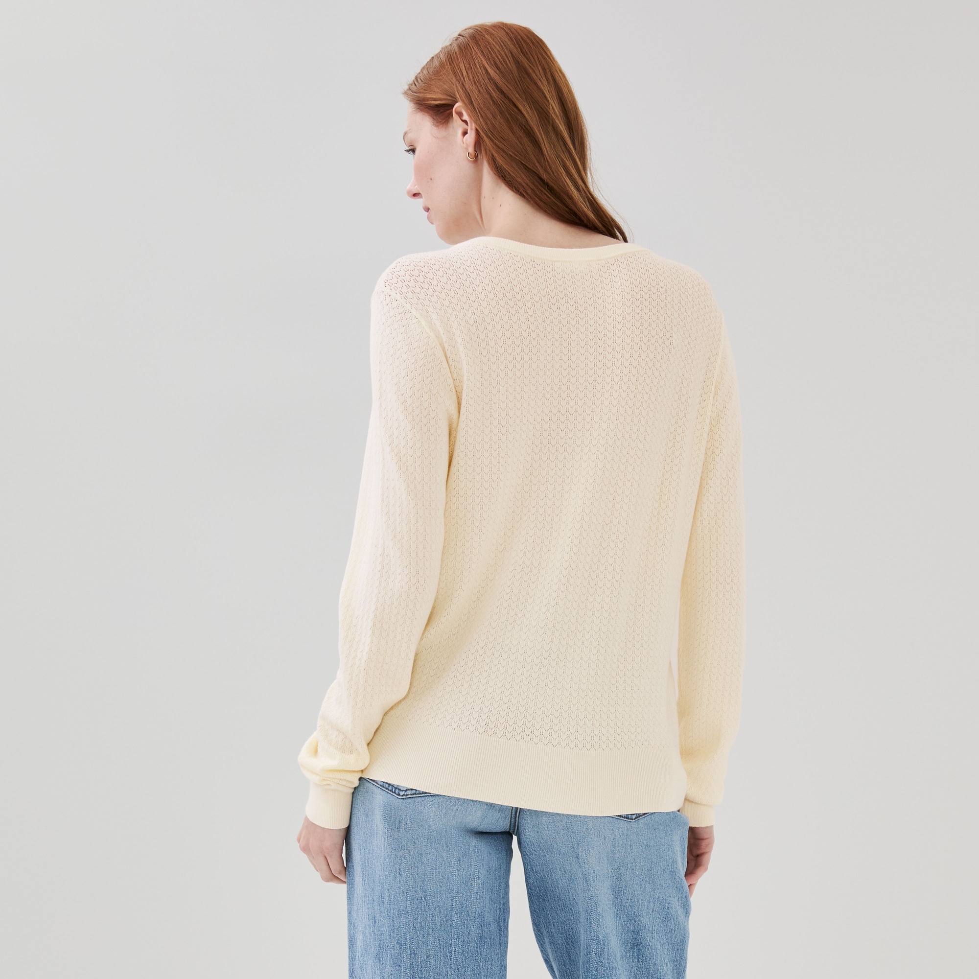 Cardigan en mailles pointelle