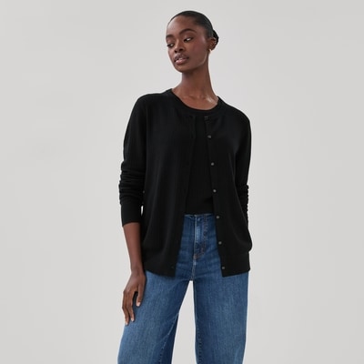 Pointelle Cardigan - JF Black