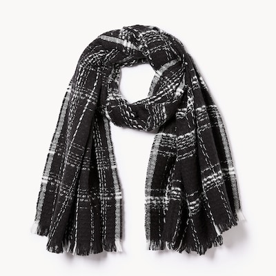 Plaid Scarf - Black