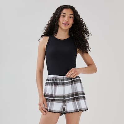 Flannel Sleep Short - Grey