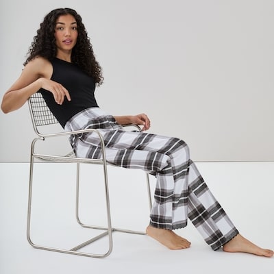 Pantalon de nuit en flanelle - Gris