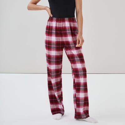 Pantalon de nuit en flanelle - Bourgogne