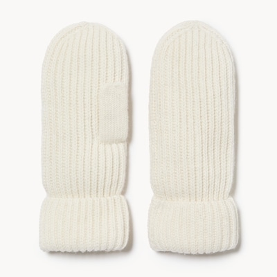 Knit Mittens - Cream