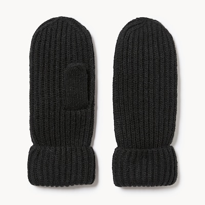Knit Mittens - Black