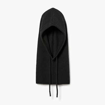 Ribbed Face Cover - Black