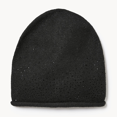 Rhinestone Toque - Black