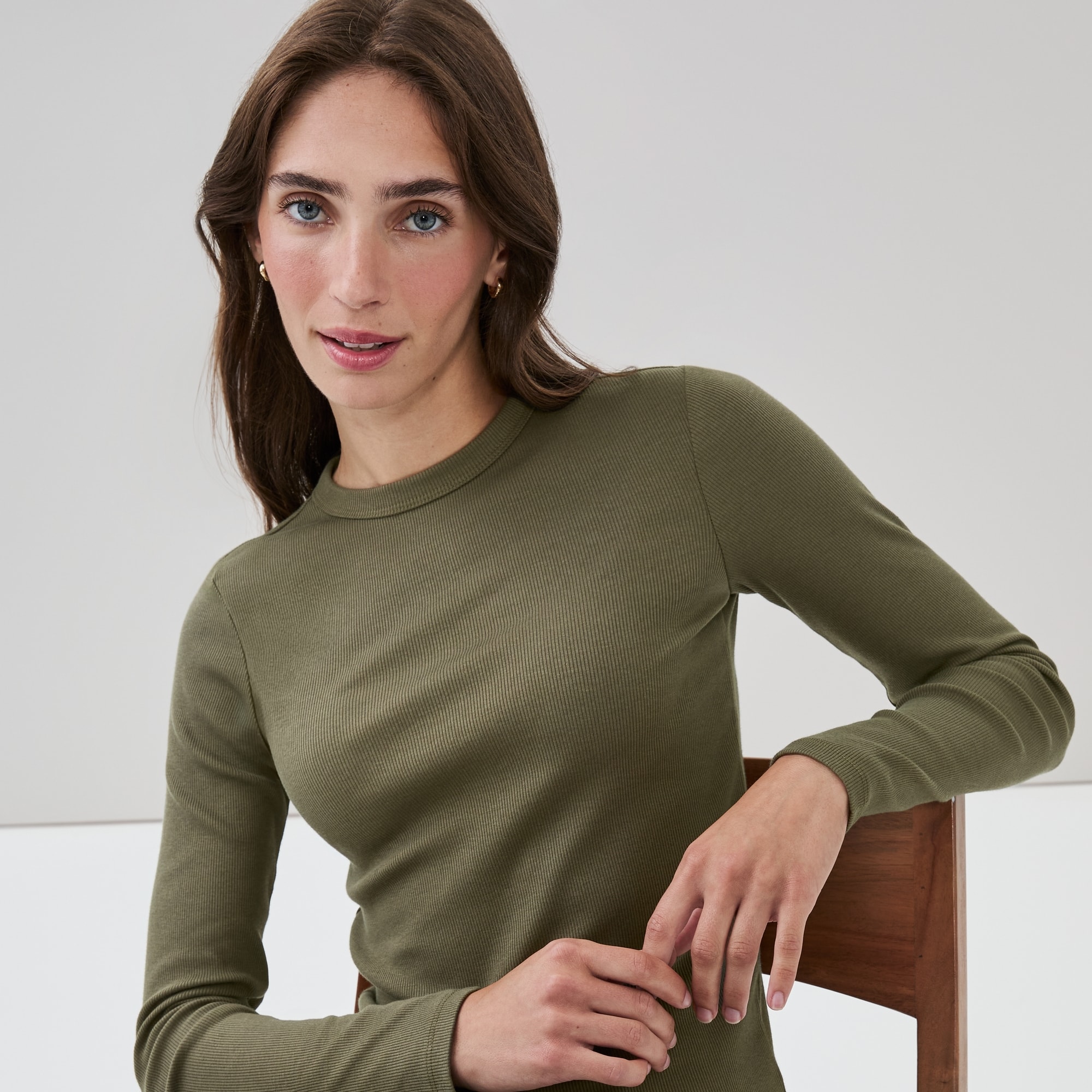 Ribbed Long Sleeve Top