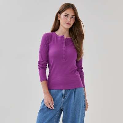 Henley Sleep Top - Purple