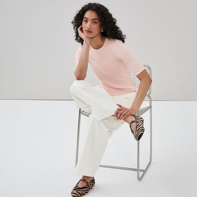 Joe Fresh Ribbed Quarter Sleeve T-Shirt 1 ea, $19.00/1ea