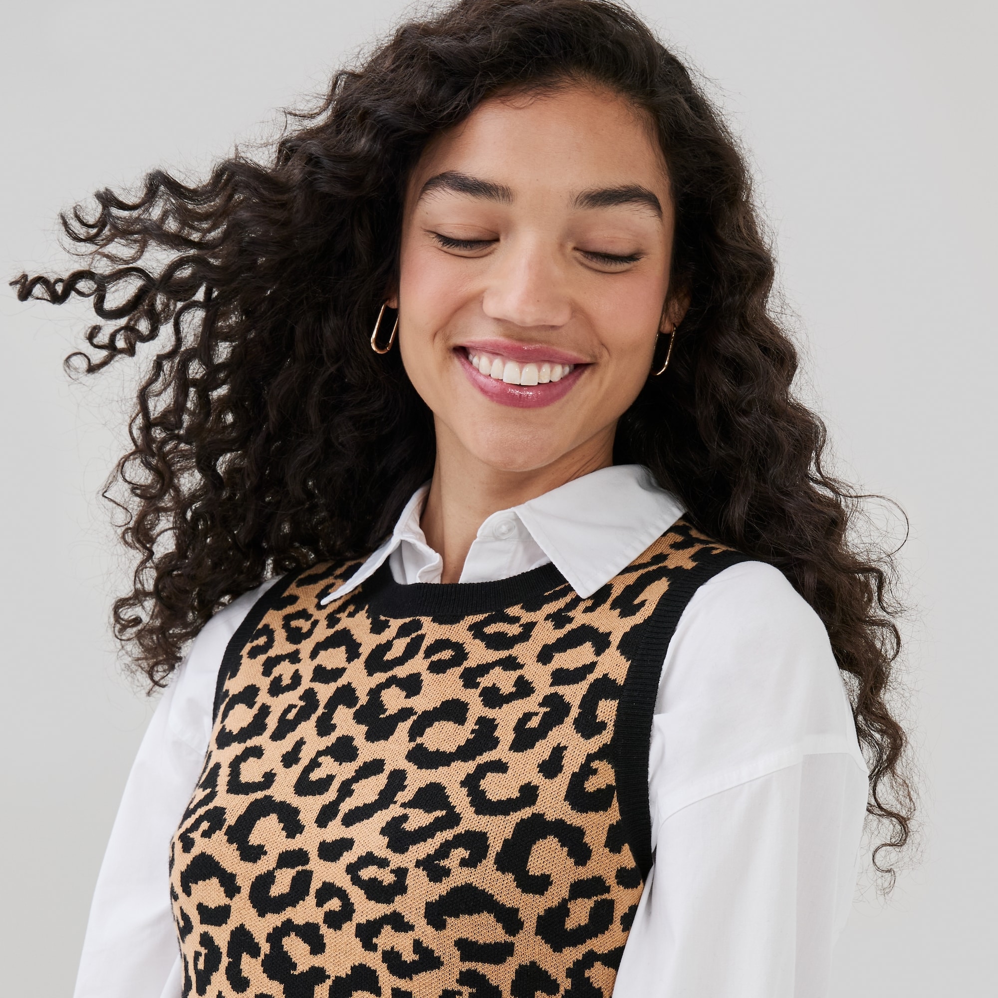 Leopard Print Sweater Dress