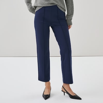 Ponte Straight Leg Pant - Dark Navy