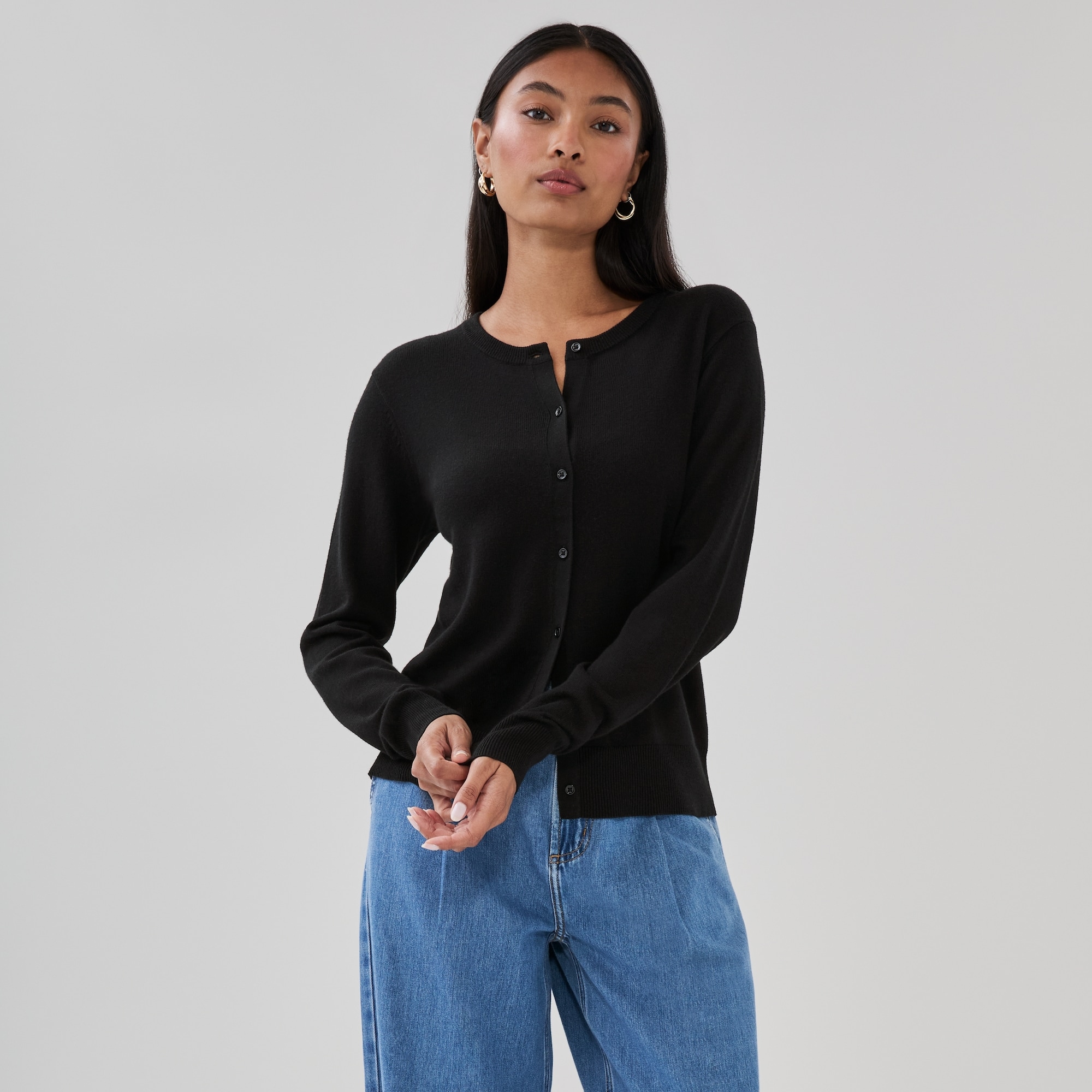 Cardigan en coton et cachemire mélangé