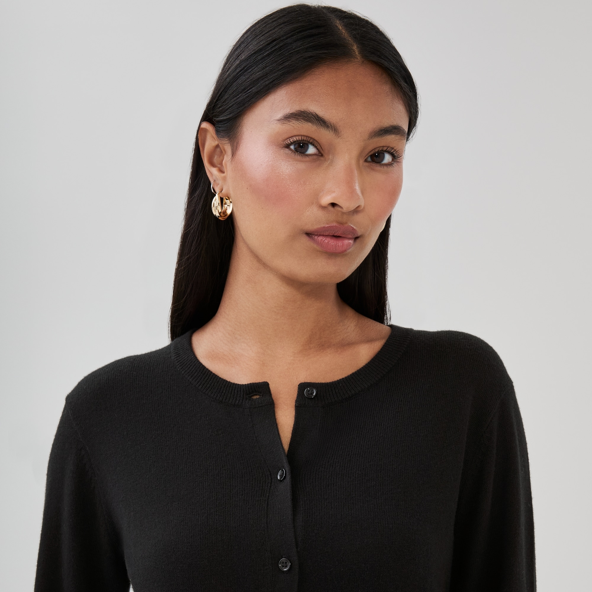 Cardigan en coton et cachemire mélangé