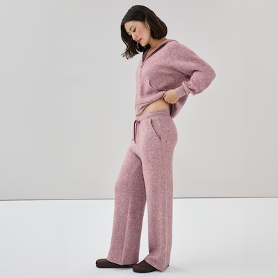 Wide Leg Pull-On Pant - Plum