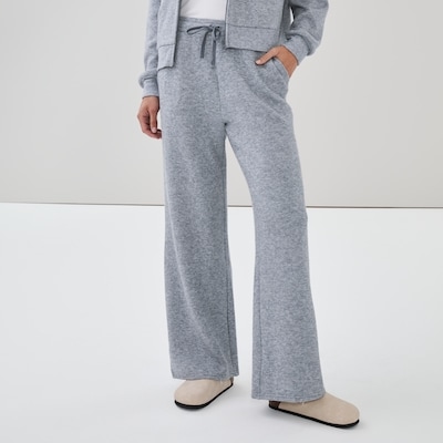 Pantalon sans attache à jambe large - Mélange de marine