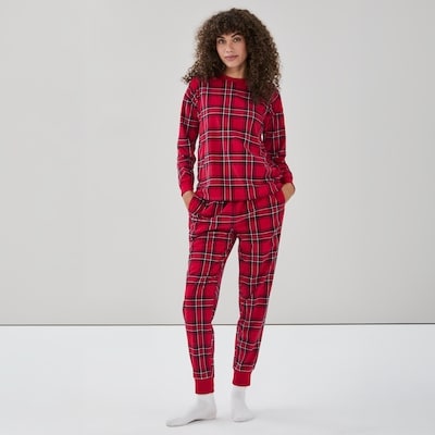 Microfleece Holiday Sleep Set - Dark Red