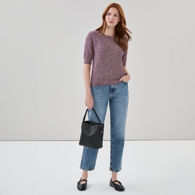 Chandail en tricot texturé - Marron