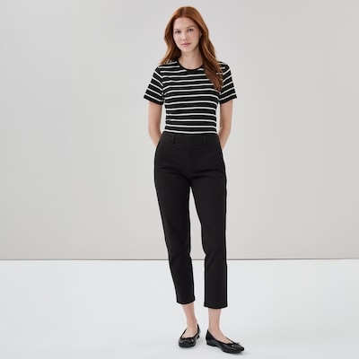 Pantalon en coutil à jambe étroite - Noir JF