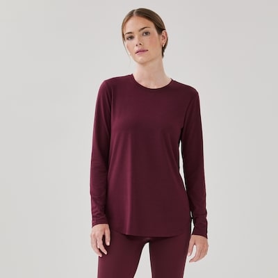 Active Long Sleeve Top - Maroon