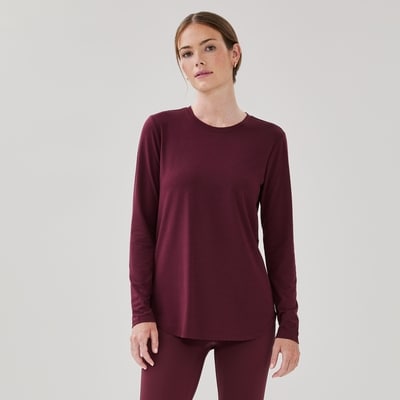 Active Long Sleeve Top - Maroon