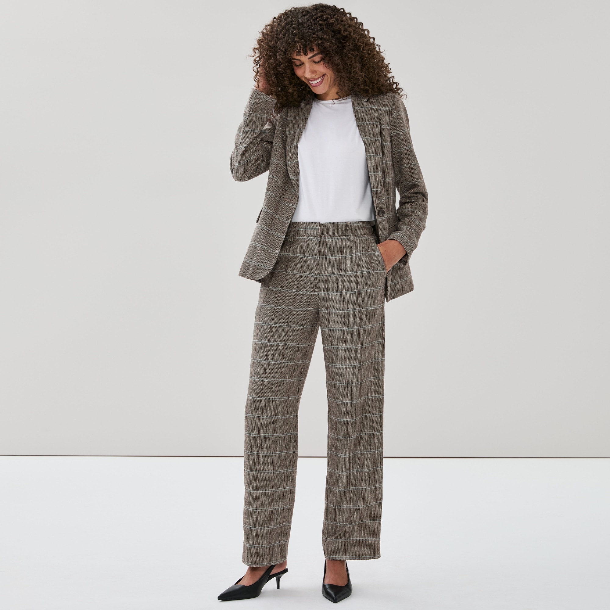 Wide Leg Suit Trouser