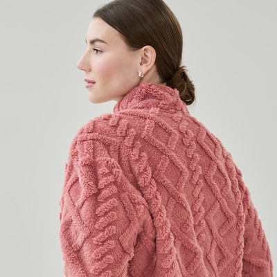 Matix Full-Zip Sweater - Dark Pink