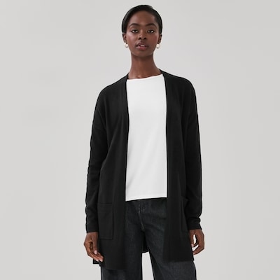 Cardigan ouvert sur l’avant - Noir JF