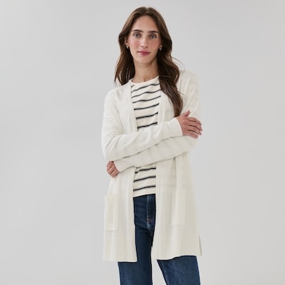 Cardigan ouvert sur l’avant - Crème