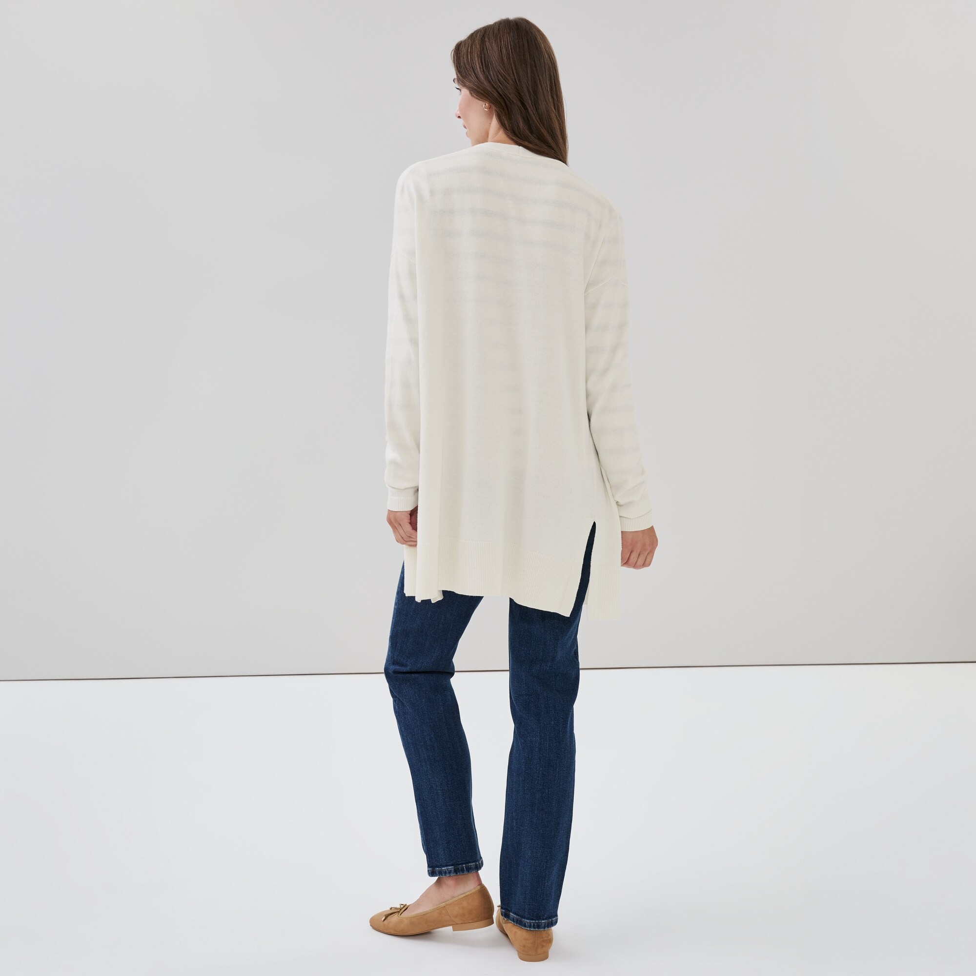 Cardigan en coton et cachemire mélangé