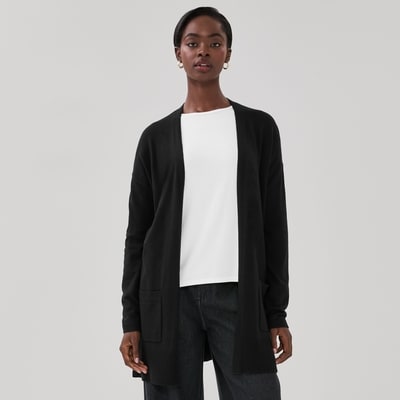 Open Front Cardigan - JF Black