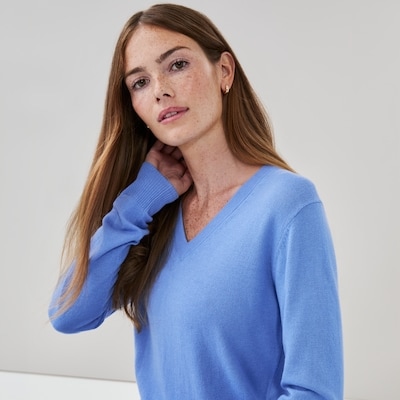 V-Neck Sweater - Bright Blue