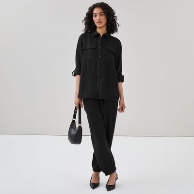 Long Sleeve Utility Shirt - JF Black