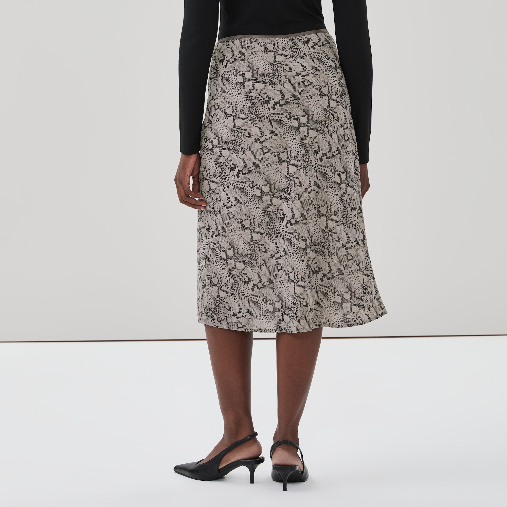 Snake Print Slip Skirt