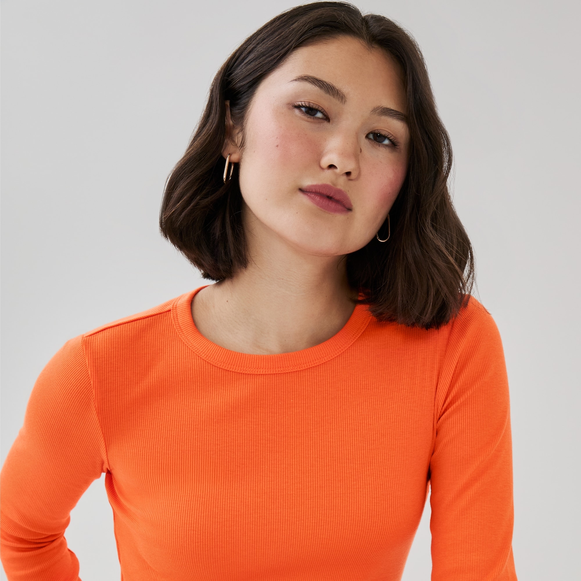 Ribbed Long Sleeve Top