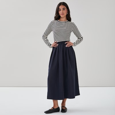 Striped Long Sleeve Top - Navy