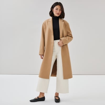 Cocoon Coat - Light Brown