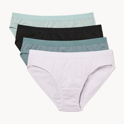 Organic Cotton 4-Pack Bikini - Dusty Blue